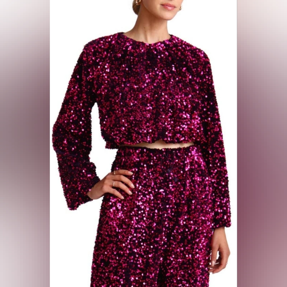 ALEC LES VILLE SEQUINS TRACK SUIT.